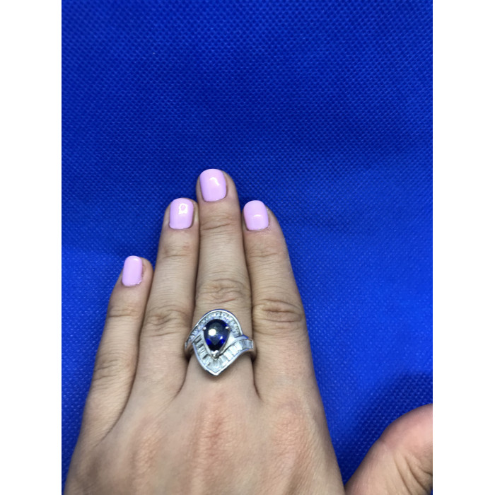 Sky Jewelry Серебряное кольцо с сапфиром