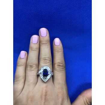 Sky Jewelry Серебряное кольцо с сапфиром