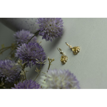 Sky Jewelry Серебряные серьги 925 пробы с Желтым Турмалином