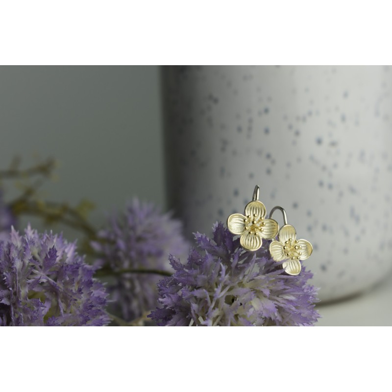 Sky Jewelry Серебряные серьги 925 пробы * Цветы