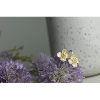 Sky Jewelry Серебряные серьги 925 пробы * Цветы