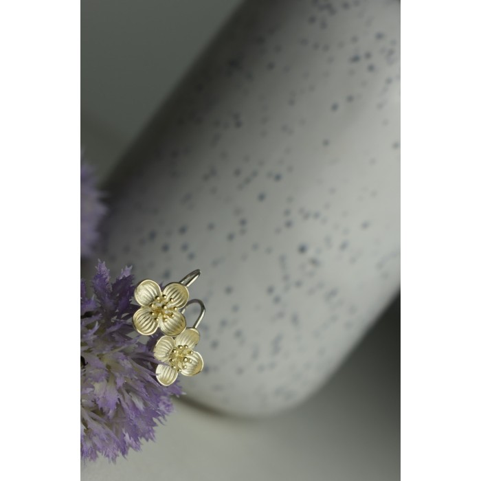 Sky Jewelry Серебряные серьги 925 пробы * Цветы