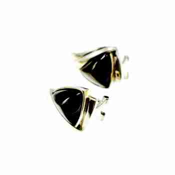 Sky Jewelry Серебряные серьги 925 проба с черным Нефритом