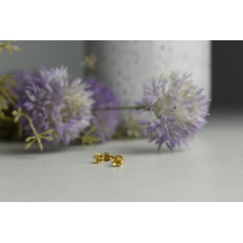 Sky Jewelry Серебряные серьги-гвоздики с Цитрином