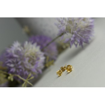 Sky Jewelry Серебряные серьги-гвоздики с Цитрином