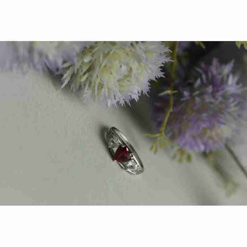 Sky Jewelry Серебряное кольцо с Розовым И Белым Топазом