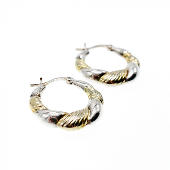 Sky Jewelry Серебряные серьги 925 пробы с нотами Позолоты