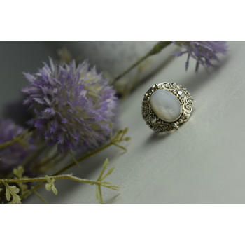 Sky Jewelry Серебряное кольцо с Перламутром 925 проба