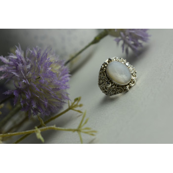 Sky Jewelry Серебряное кольцо с Перламутром 925 проба