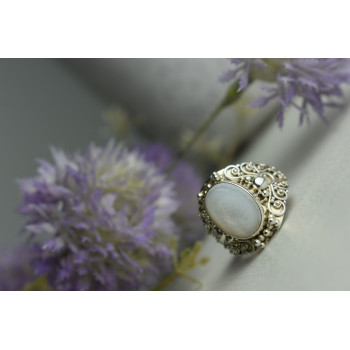 Sky Jewelry Серебряное кольцо с Перламутром 925 проба