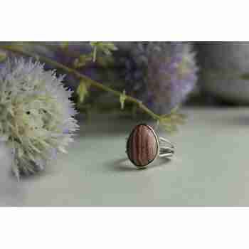 Sky Jewelry Кольцо из серебра с природным родохрозитом