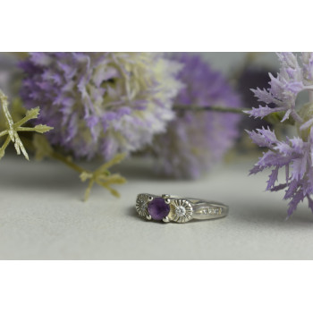 Sky Jewelry Серебряное кольцо 925 пробы С Турмалином и фианитами