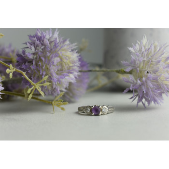 Sky Jewelry Серебряное кольцо 925 пробы С Турмалином и фианитами