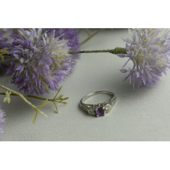 Sky Jewelry Серебряное кольцо 925 пробы С Турмалином и фианитами