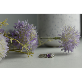 Sky Jewelry Серебряное кольцо 925 пробы С Турмалином и фианитами