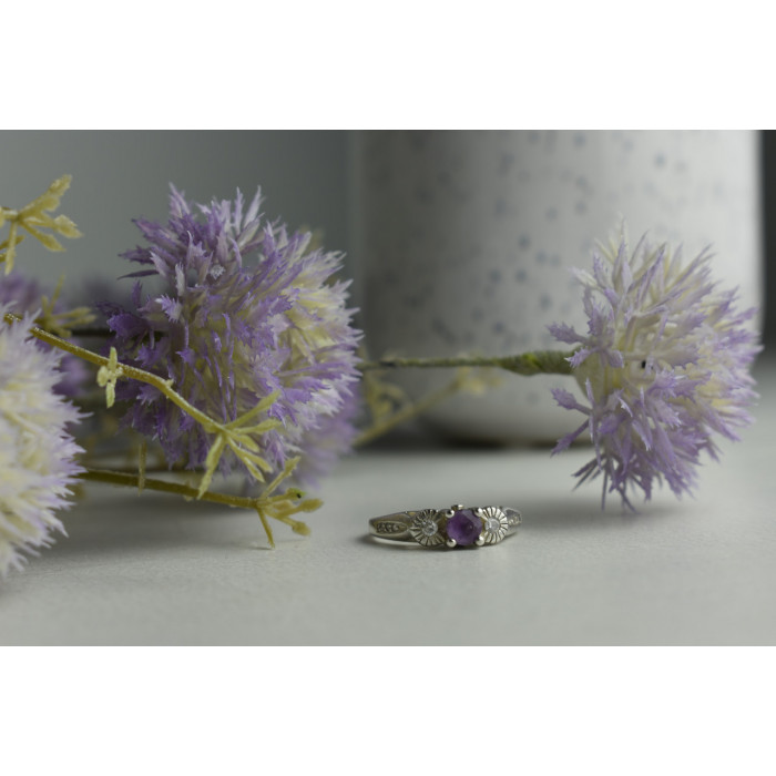 Sky Jewelry Серебряное кольцо 925 пробы С Турмалином и фианитами