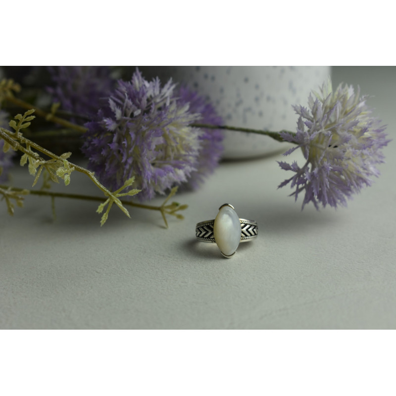 Sky Jewelry Серебряное кольцо 925 пробы с Перламутром