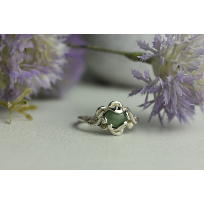 Sky Jewelry Серебряное кольцо с Нефритом