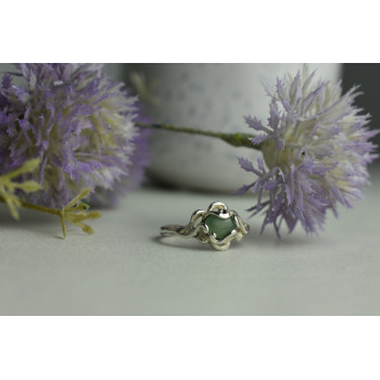 Sky Jewelry Серебряное кольцо с Нефритом