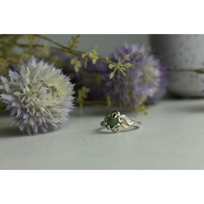 Sky Jewelry Серебряное кольцо с Нефритом