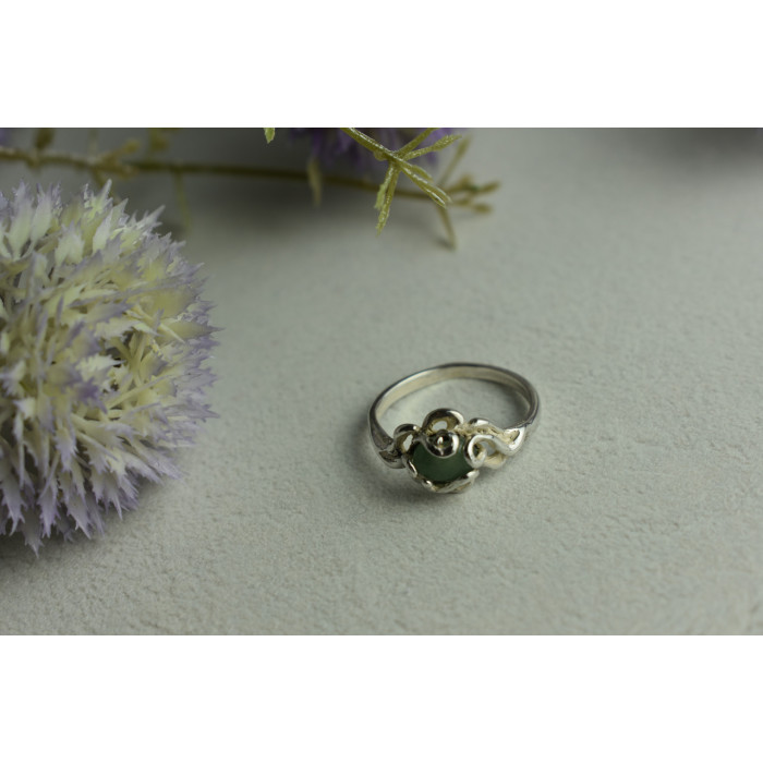 Sky Jewelry Серебряное кольцо с Нефритом
