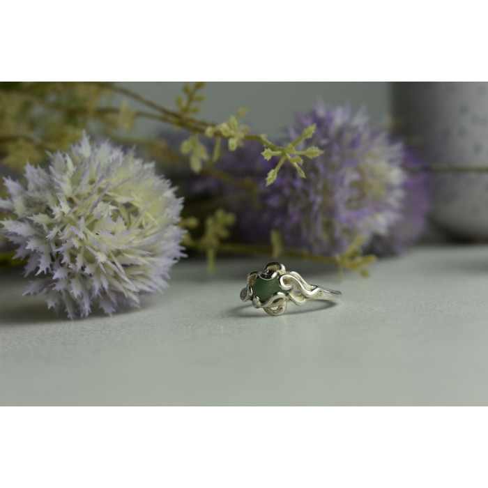 Sky Jewelry Серебряное кольцо с Нефритом