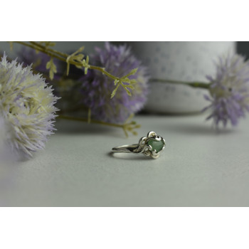 Sky Jewelry Серебряное кольцо с Нефритом