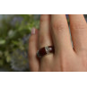 Sky Jewelry Серебряное кольцо с Бордовым Кораллом и камнями Морион