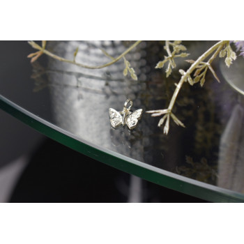 Sky Jewelry Серебряный кулон *Бабочка* с фианитами 925 проба