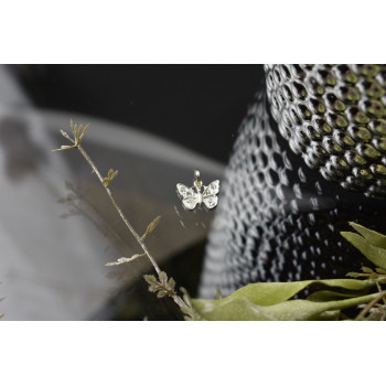 Sky Jewelry Серебряный кулон *Бабочка* с фианитами 925 проба