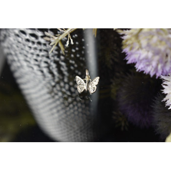 Sky Jewelry Серебряный кулон *Бабочка* с фианитами 925 проба