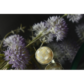 Sky Jewelry Серебряное кольцо с Перламутром 925 проба Италия