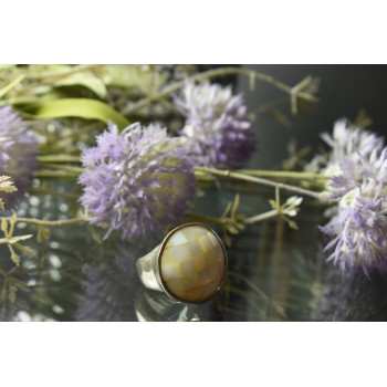 Sky Jewelry Серебряное кольцо с Перламутром 925 проба Италия