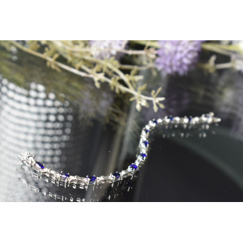 Sky Jewelry Серебряный браслет 925 пробы с Топазом London Blue