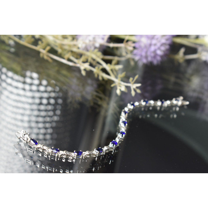 Sky Jewelry Серебряный браслет 925 пробы с Топазом London Blue