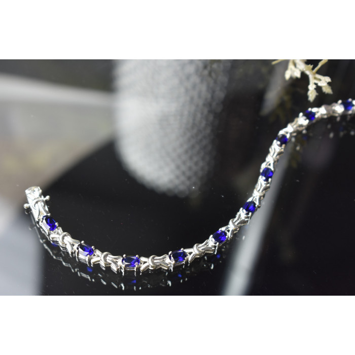 Sky Jewelry Серебряный браслет 925 пробы с Топазом London Blue