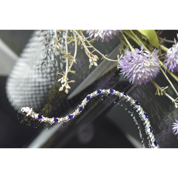 Sky Jewelry Серебряный браслет 925 пробы с Топазом London Blue