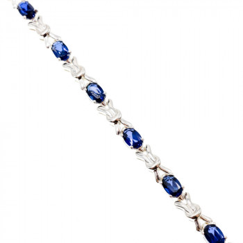 Sky Jewelry Серебряный браслет 925 пробы с Топазом London Blue
