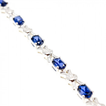 Sky Jewelry Серебряный браслет 925 пробы с Топазом London Blue