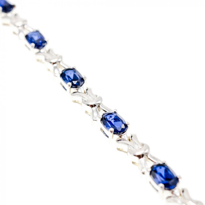 Sky Jewelry Серебряный браслет 925 пробы с Топазом London Blue