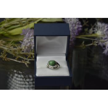 Sky Jewelry Серебряное кольцо 925 пробы с Зеленой Бирюзой