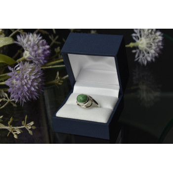 Sky Jewelry Серебряное кольцо 925 пробы с Зеленой Бирюзой