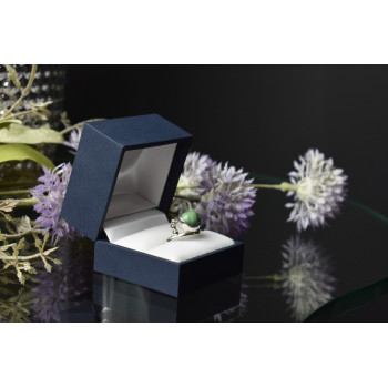 Sky Jewelry Серебряное кольцо 925 пробы с Зеленой Бирюзой