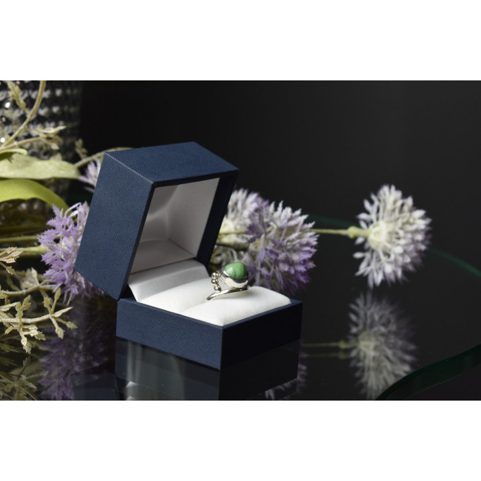 Sky Jewelry Серебряное кольцо 925 пробы с Зеленой Бирюзой