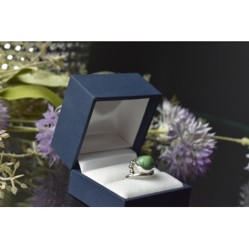 Sky Jewelry Серебряное кольцо 925 пробы с Зеленой Бирюзой