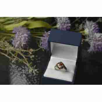Sky Jewelry Серебряное кольцо 925 пробы с Альмандином