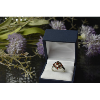 Sky Jewelry Серебряное кольцо 925 пробы с Альмандином