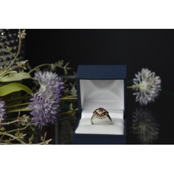 Sky Jewelry Серебряное кольцо 925 пробы с Альмандином