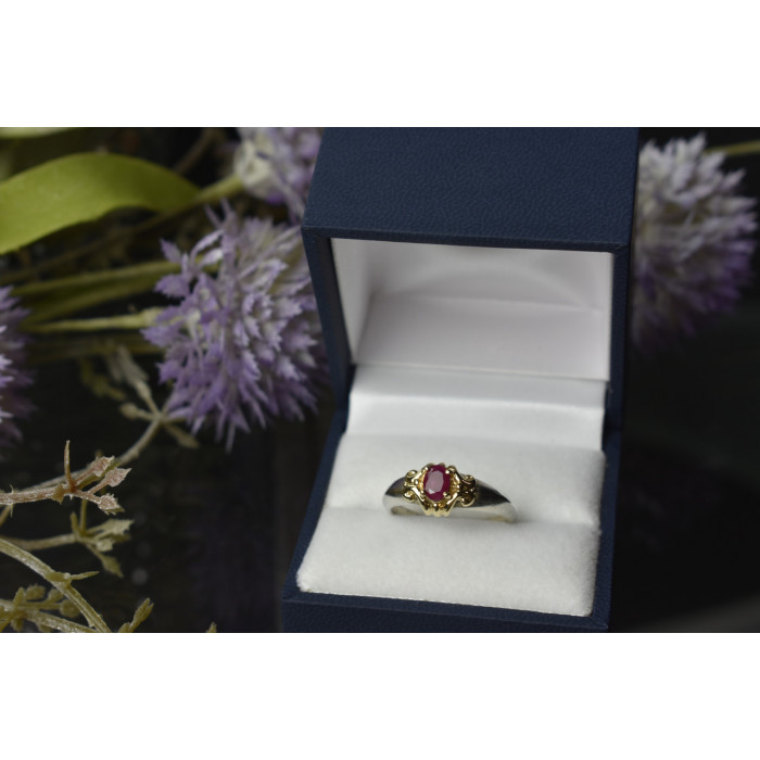 Sky Jewelry Серебряное кольцо с камнем Розовая Шпинель