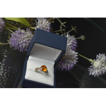 Sky Jewelry Серебряное кольцо с камнем Гессонит